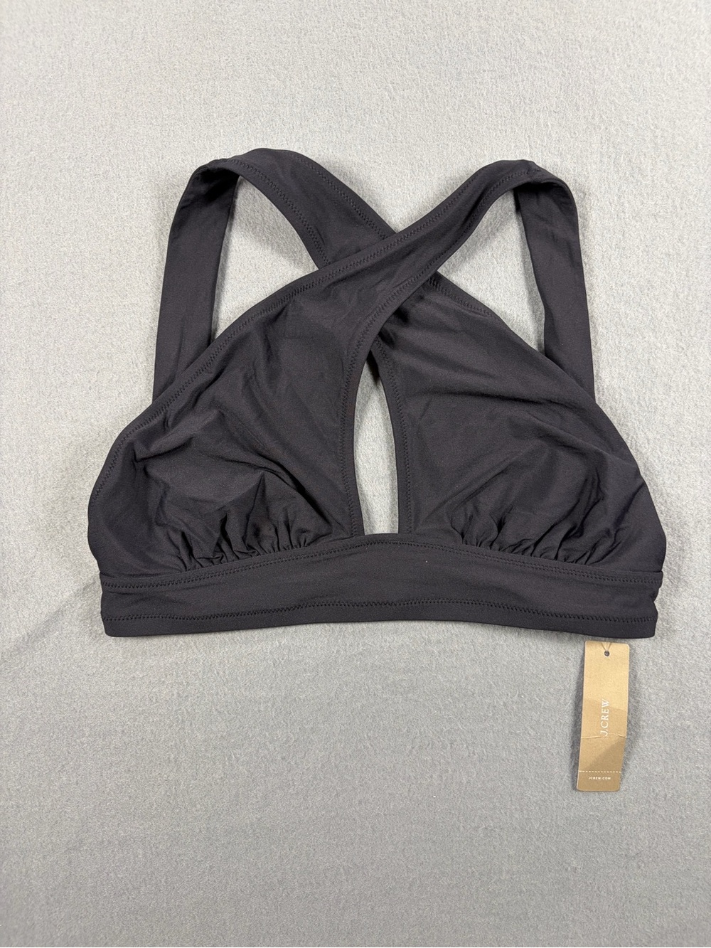 J. Crew Black Crisscross Swim Top